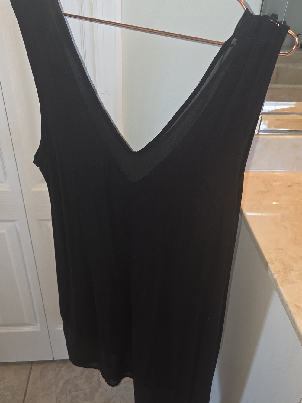 Calvin Klein Black V-Neck Sleeveless Cover Up